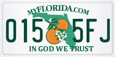FL license plate 0155FJ