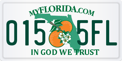 FL license plate 0155FL