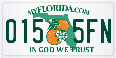 FL license plate 0155FN