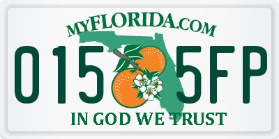 FL license plate 0155FP
