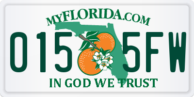 FL license plate 0155FW