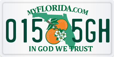 FL license plate 0155GH