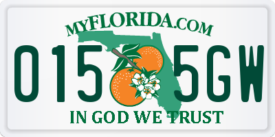 FL license plate 0155GW