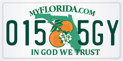 FL license plate 0155GY