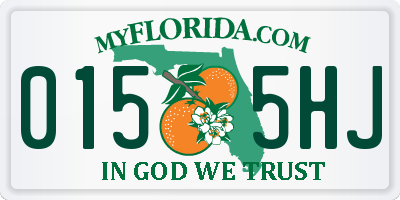 FL license plate 0155HJ