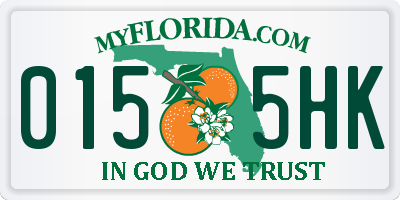 FL license plate 0155HK