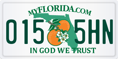 FL license plate 0155HN