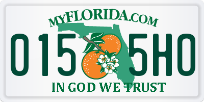 FL license plate 0155HO