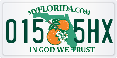 FL license plate 0155HX