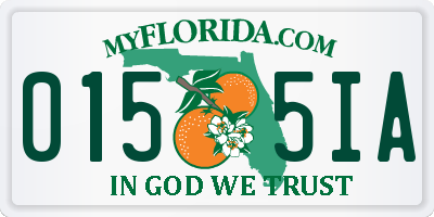 FL license plate 0155IA