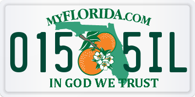 FL license plate 0155IL