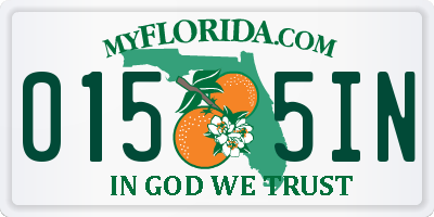 FL license plate 0155IN