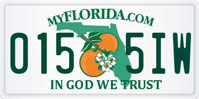 FL license plate 0155IW