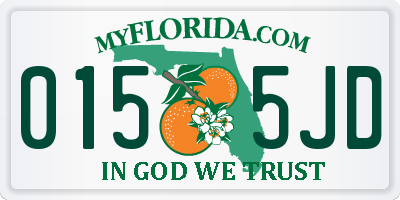 FL license plate 0155JD