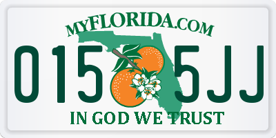 FL license plate 0155JJ