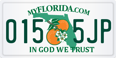 FL license plate 0155JP