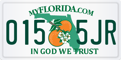 FL license plate 0155JR