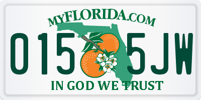 FL license plate 0155JW