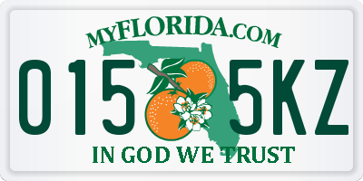 FL license plate 0155KZ
