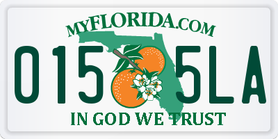 FL license plate 0155LA