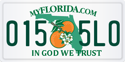 FL license plate 0155LO