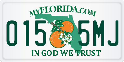 FL license plate 0155MJ
