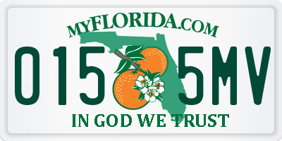FL license plate 0155MV
