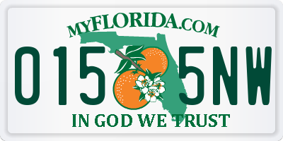 FL license plate 0155NW