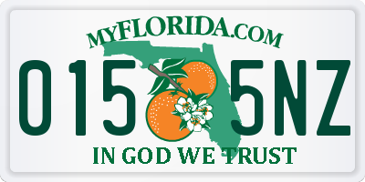 FL license plate 0155NZ