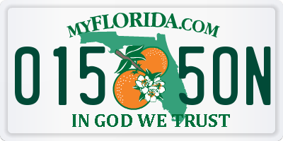 FL license plate 0155ON