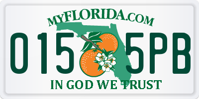 FL license plate 0155PB