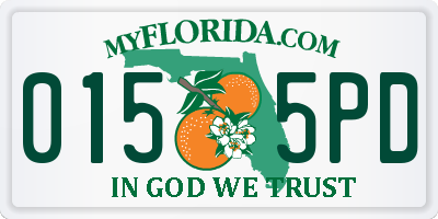 FL license plate 0155PD