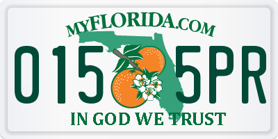 FL license plate 0155PR