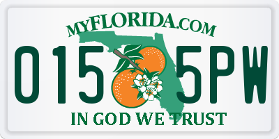 FL license plate 0155PW