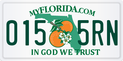 FL license plate 0155RN