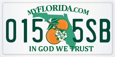 FL license plate 0155SB