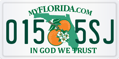 FL license plate 0155SJ