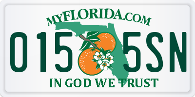 FL license plate 0155SN