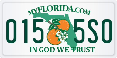 FL license plate 0155SO