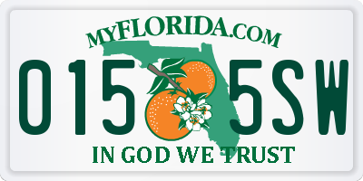 FL license plate 0155SW