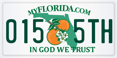 FL license plate 0155TH
