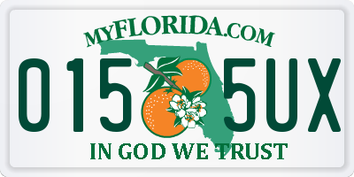 FL license plate 0155UX