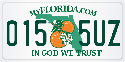 FL license plate 0155UZ