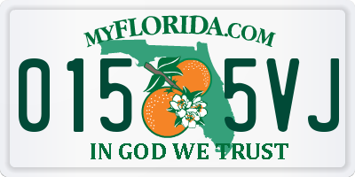 FL license plate 0155VJ