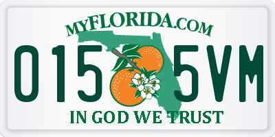 FL license plate 0155VM