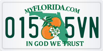 FL license plate 0155VN