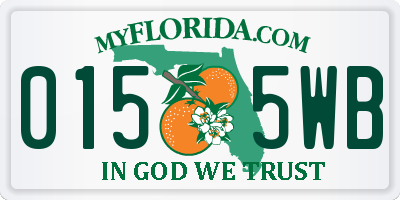 FL license plate 0155WB