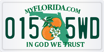 FL license plate 0155WD