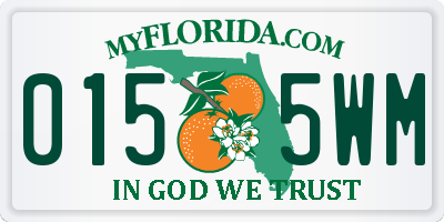 FL license plate 0155WM