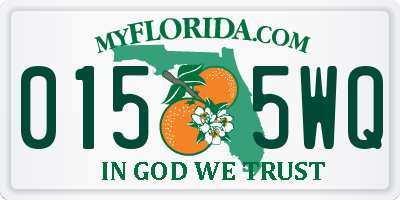 FL license plate 0155WQ